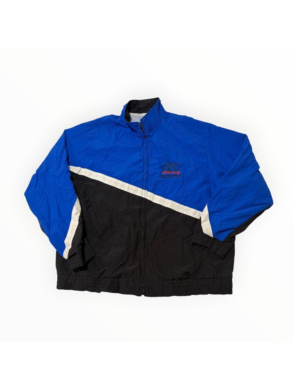 Vintage 90s Racing Performance Machine Inc Windbreaker Jacket Size L Men’s